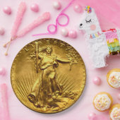 Gold Liberty Dollar Papieren Bordje (Feest)