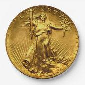 Gold Liberty Dollar Papieren Bordje (Voorkant)