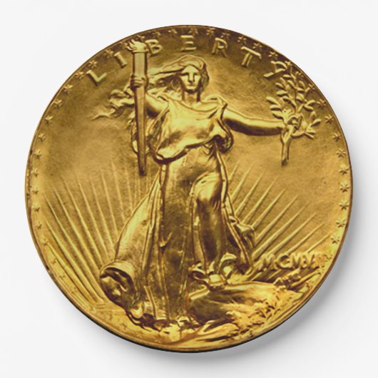Gold Liberty Dollar Papieren Bordje (Voorkant)