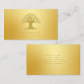 Gold Life Tree Yoga Instructor Visitekaartje (Voorkant / Achterkant)