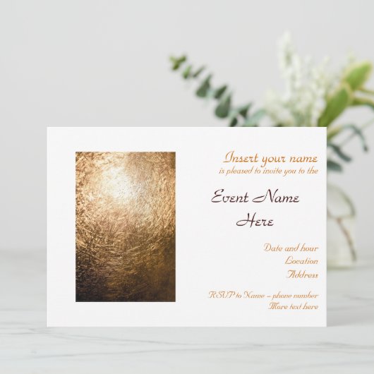 Gold Light 001 Kaart (Staand voorkant)