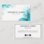 Gold Light Blue Painter Professional Bus Visitekaartje (Voorkant / Achterkant)