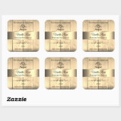 Gold Light Brown Wood Grain Product Labels hart (Vel)