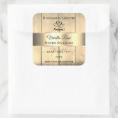 Gold Light Brown Wood Grain Product Labels hart (Tas)