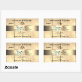 Gold Light Brown Wood Grain Product Labels hart (Vel)