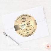 Gold Light Brown Wood Grain Product Labels hart (Envelop)