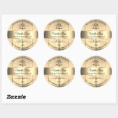 Gold Light Brown Wood Grain Product Labels hart (Vel)