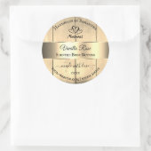 Gold Light Brown Wood Grain Product Labels hart (Tas)