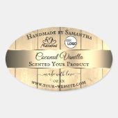 Gold Light Brown Wood Grain Product Labels Logo (Voorkant)