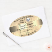Gold Light Brown Wood Grain Product Labels Logo (Envelop)