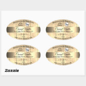 Gold Light Brown Wood Grain Product Labels Logo (Vel)