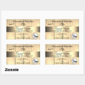 Gold Light Brown Wood Grain Product Labels Logo (Vel)