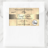 Gold Light Brown Wood Grain Product Labels Logo (Tas)