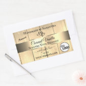 Gold Light Brown Wood Grain Product Labels Logo (Envelop)