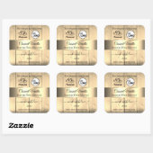 Gold Light Brown Wood Grain Product Labels Logo (Vel)