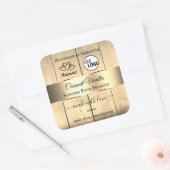 Gold Light Brown Wood Grain Product Labels Logo (Envelop)