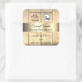 Gold Light Brown Wood Grain Product Labels Logo (Tas)