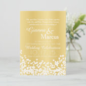 Gold Light Effect bruiloft Kaart (Staand voorkant)