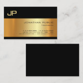 Gold Light Shadow Professional Elegant Plain Visitekaartje (Voorkant / Achterkant)