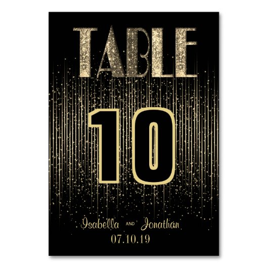 Gold Light Shower | Tafelkaarten Kaart (Voorkant)