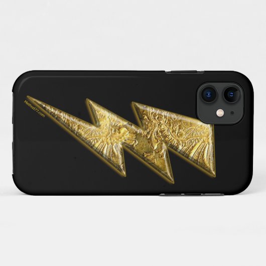 Gold Lightning Bolt iPhone 5 Hoesjes (Achterkant (horizontaal))
