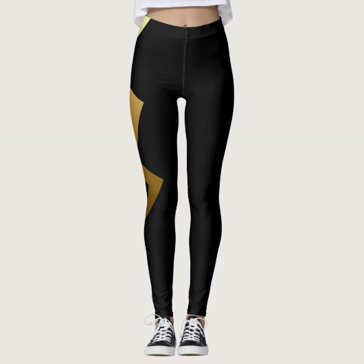 Gold Lightning Bolt Leggings (Voorkant)