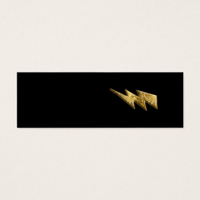 Gold Lightning Bolt profielkaart Mini Visitekaartjes (Voorkant)