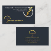 Gold Lightning Silver Wereldbol Insurance Protecti Visitekaartje (Voorkant / Achterkant)
