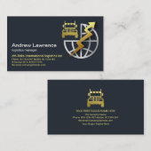 Gold Lightning Silver Wereldbol Logistics CEO Foun Visitekaartje (Voorkant / Achterkant)