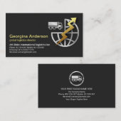 Gold Lightning Silver Wereldbol Truck Logistics Visitekaartje (Voorkant / Achterkant)