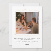 Gold Lights Bokeh-kerstfoto Feestdagenkaart (Achterkant)