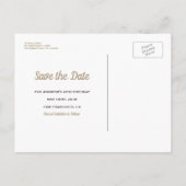 Gold Lights Save the Date Elegant Verjaardagsfeest Aankondigingskaart (Achterkant)