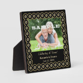 Gold Lijst 40th Wedding Jubileum Sjabloon Fotoplaat (Voorkant)