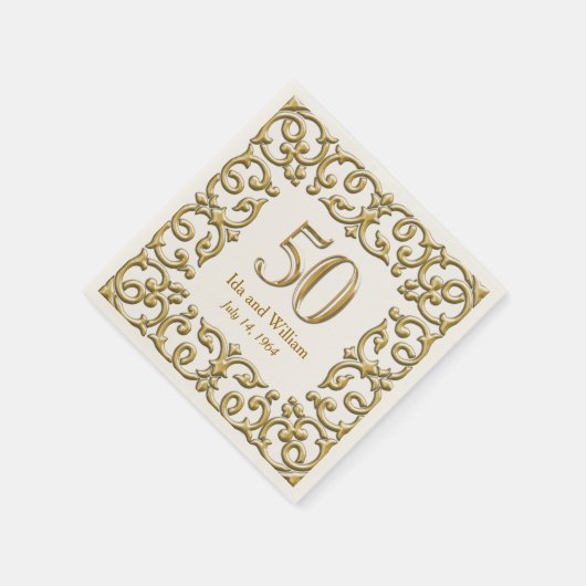  Gold Lijst 50e Jubileum Servet (Hoek)