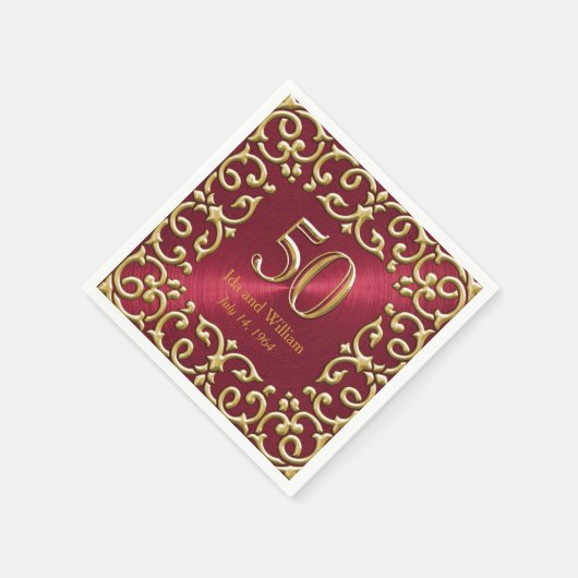  Gold Lijst 50e Jubileum Servet (Hoek)