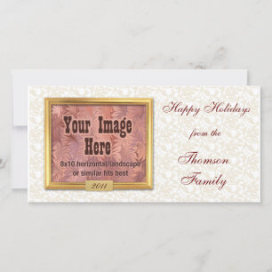 Gold Lijst - Aangepaste fotokaarten Feestdagenkaart