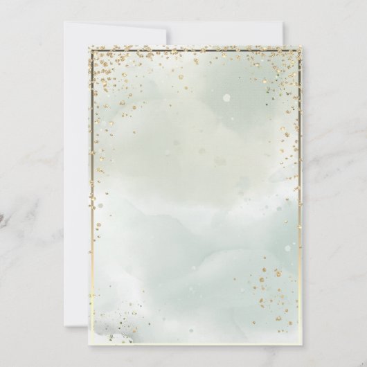 Gold Lijst Afstudeerder Pet Waterverf Groen Afstud Kaart (Achterkant)