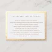 Gold Lijst AfterCare for Lash Extensions Spa Visitekaartje (Voorkant)
