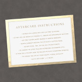 Gold Lijst AfterCare for Lash Extensions Spa Visitekaartje