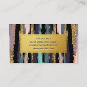 Gold Lijst Artistic Pattern Visitekaartje (Achterkant)