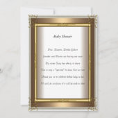 Gold Lijst Baby shower partij goud Kaart (Voorkant)