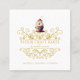 Gold Lijst Bakery Baker's Logo Visitekaartje