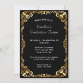 Gold Lijst Black Afstuderen Kaart (Voorkant)