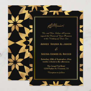 Gold Lijst  Black Islamic Muslim Weduwen Kaart