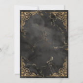 Gold Lijst Black Marble Islamic Muslim Weduwen Kaart (Achterkant)