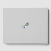 Gold Lijst Blue Floral Wedding Gastenboek (Achterkant)