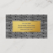 Gold Lijst Bohemian Pattern Visitekaartje (Achterkant)