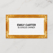 Gold Lijst Border | Boho Dot Pattern Visitekaartje (Voorkant)