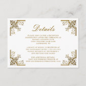  Gold  Lijst bruiloft - Gegevens Informatiekaartje (Voorkant)
