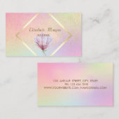 Gold Lijst, Confetti Waterverf Magnolia Elegant Visitekaartje (Voorkant / Achterkant)